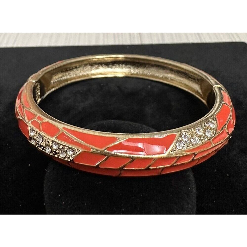 Sequin Nordstrom Multicolor Gold Tone Statement Enamel Bangle Bracelet #73